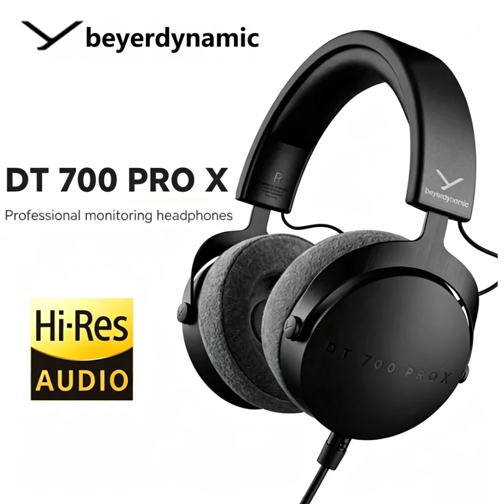 سماعات رأس Beyerdynamic DT 700 PRO X مغلقة الظهر، سماعات ستيريو عالية الدقة مع باس عميق، سماعات سلكية احترافية للمراقبة في الاستوديو والألعاب DT700