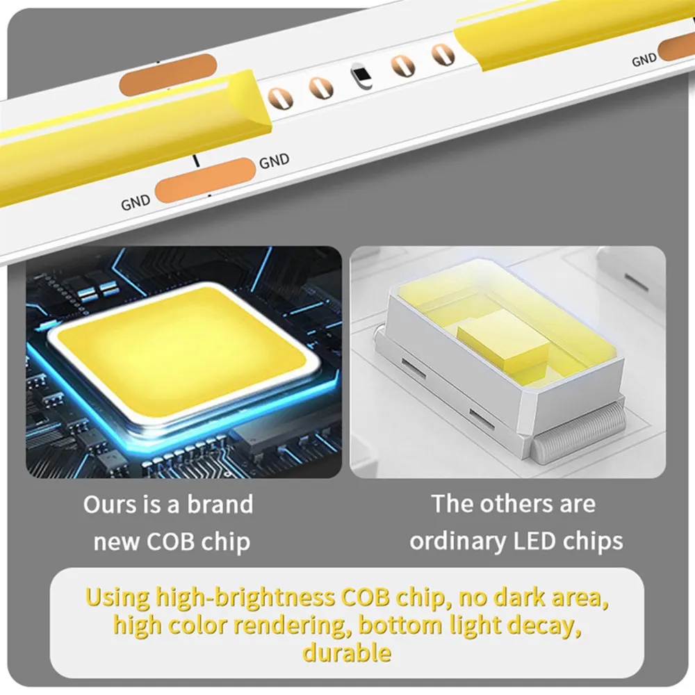 3AA 배터리로 구동되는 COB LED 라이트 스트립 유연한 리본 다이오드 테이프 8MM 고밀도 선형 조명 침실 캐비닛 TV용