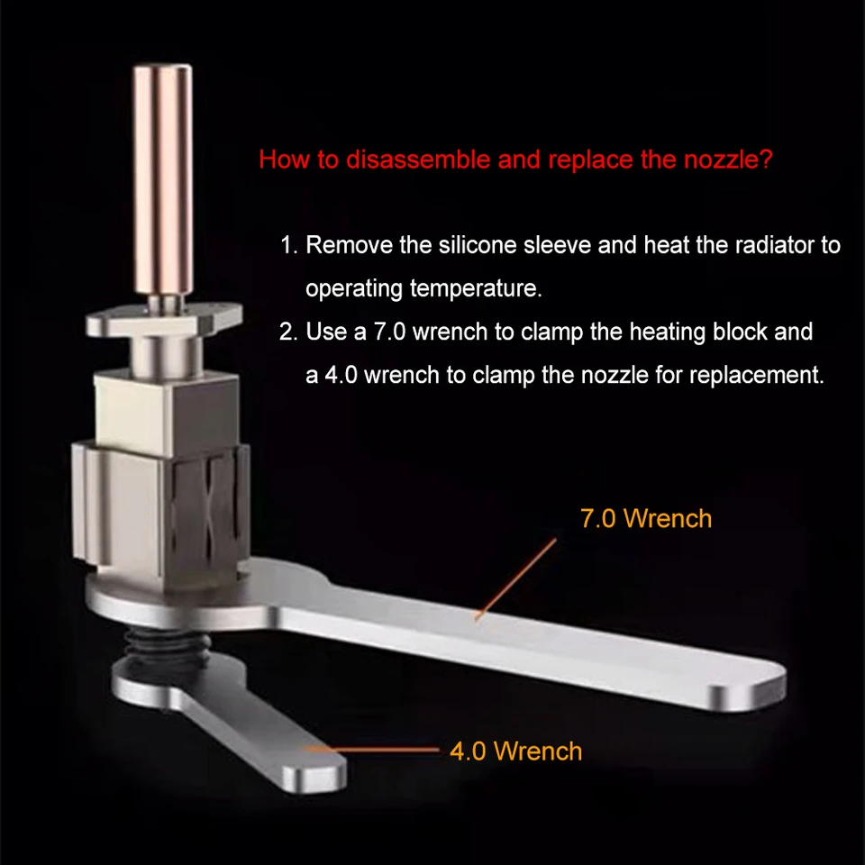 IdeaFormer 3Pcs 0.4mm Bimetall Düsen Für Bambulab X1 X1C P1P P1S, Extruder Hotend Bimetal Nozzle All Metal Düse Für Bambu Lab X1 X1C P1P P1S - View #7