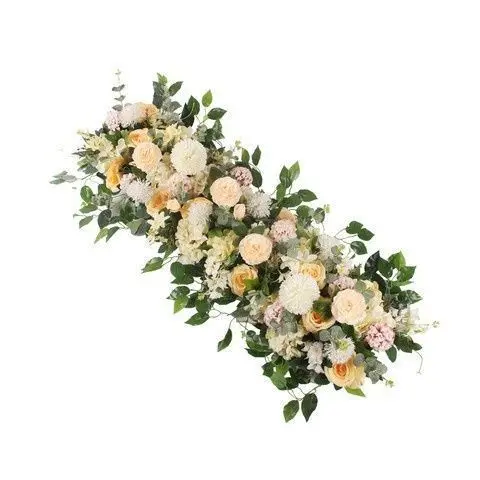 

Свадебный цветок расположение, расположение пола, для сцены и дороги, моделирование цветов, Шелковый цветок, украшение свадебного места,