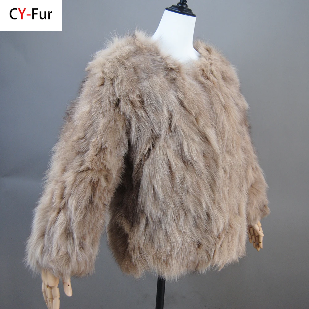 

Real Fur Coat Women's Winter Warm Natural Fox Fur Coat High Quality LAN Fox Luxury Fashion 70cm Long Jacket Wholesale Hot 2023