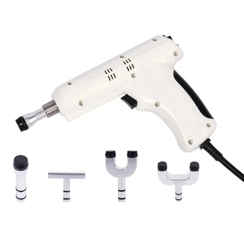 New 4 Heads Chiropractic Aadjusting Instrument Spine Chiropractic Impulse Adjuster Electric Correction Gun Activator Massager