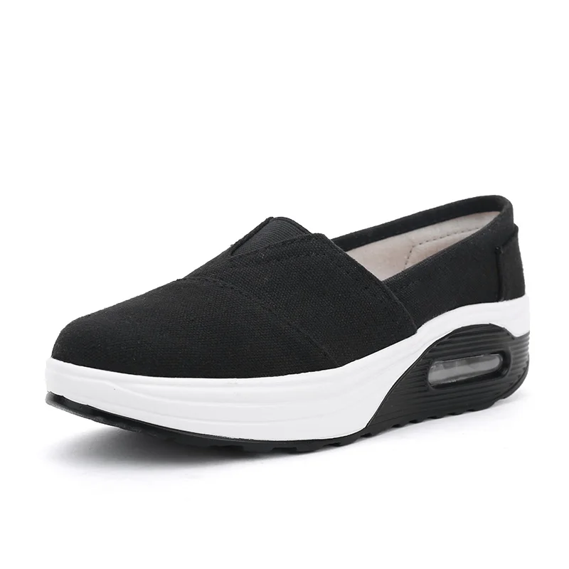 

Women's casual breathable soft soled non-slip canvas shoes, women's fashion walking shoes summer casual shoes