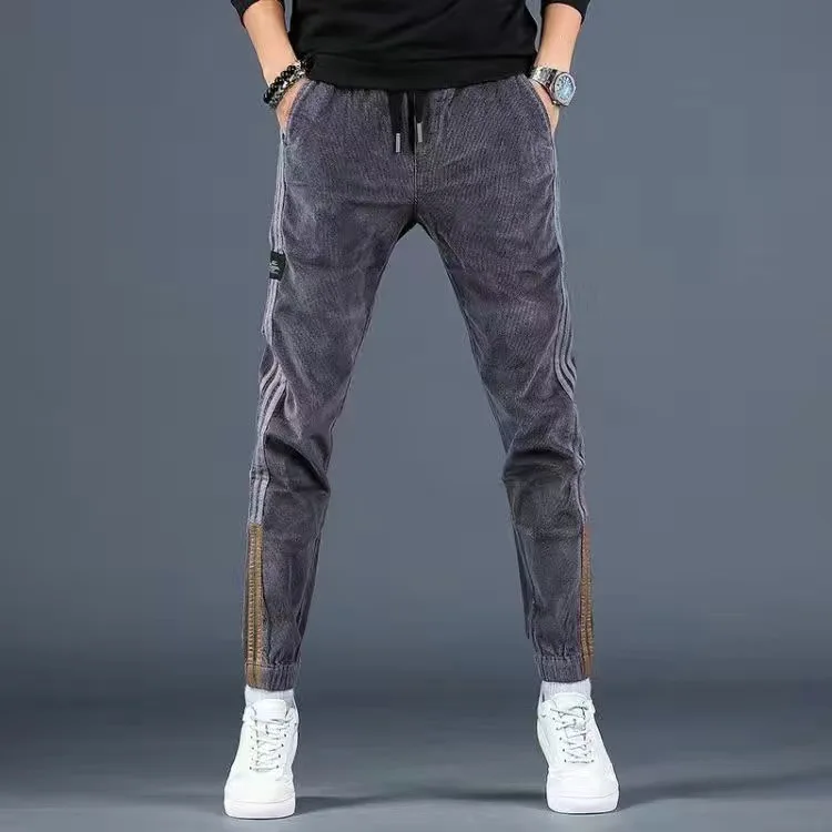 

Men's Imitate Jeans 2022 Jogger Harem Pants Ankle Banded Pants Loose Harajuku Style Beam Feet Casual Pants Elastic Waist Hip Hop