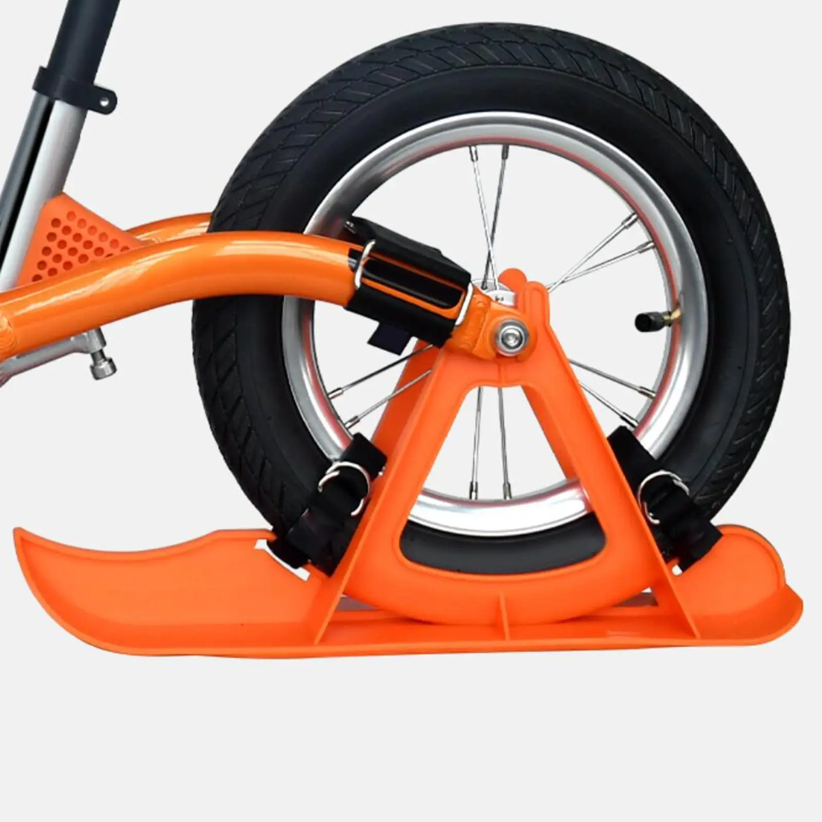 Winter Snow Sled Bike Ski Sledge Sledding Skiing Sleigh Sports Toboggan Orange