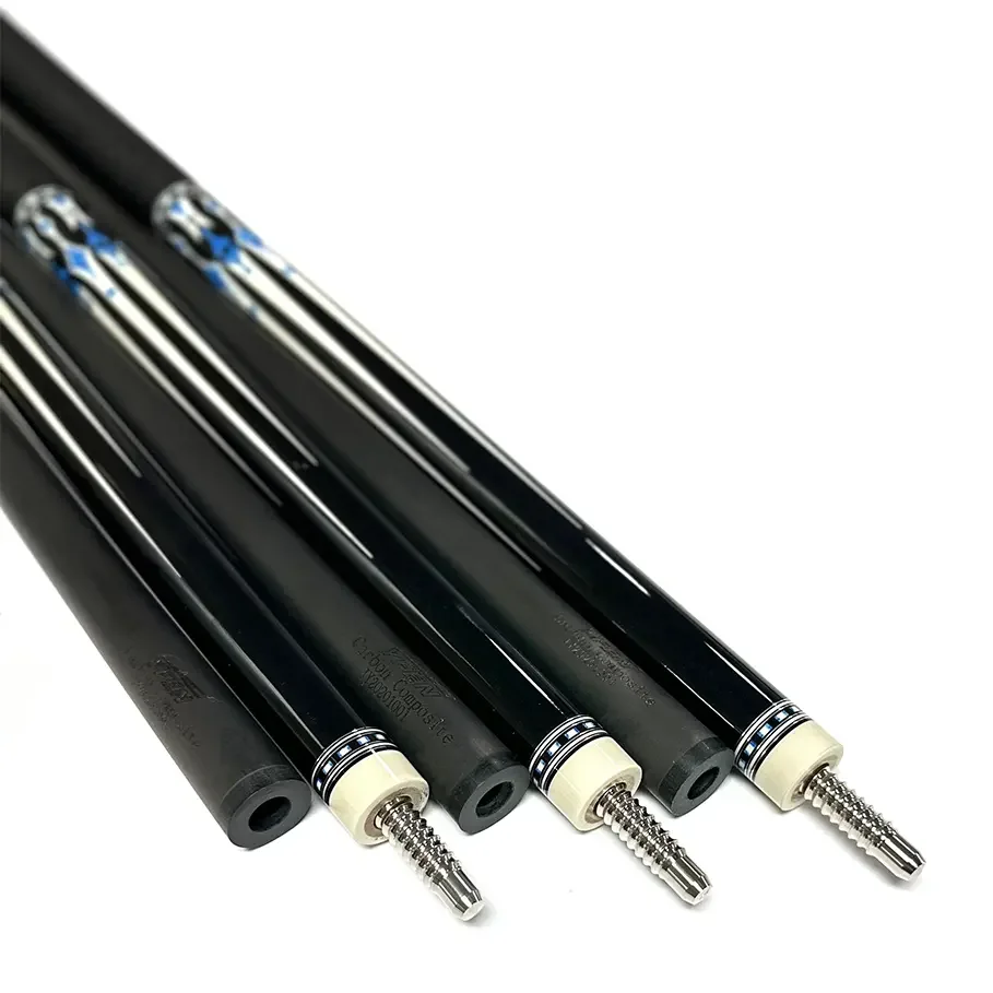 Billiard Yfen Cue 100% Carbon Fiber Shaft Maple Wood Butt 1/2 Pool