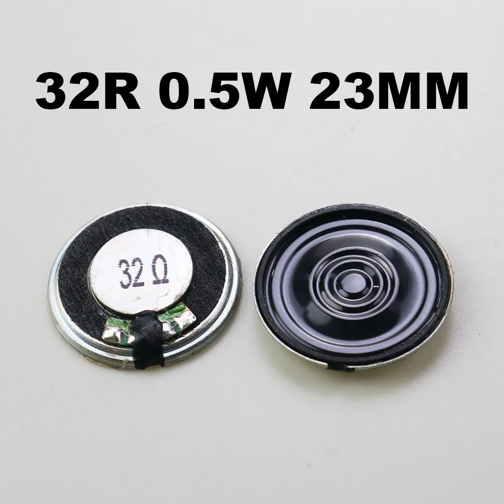 Yuxi 1pcs 32r 0.5w luidsprekerdiameter 23mm 28mm 36mm 40mm 50mm 57mm luidspreker nieuwe ultradunne luidspreker 32ohm 0.5watt