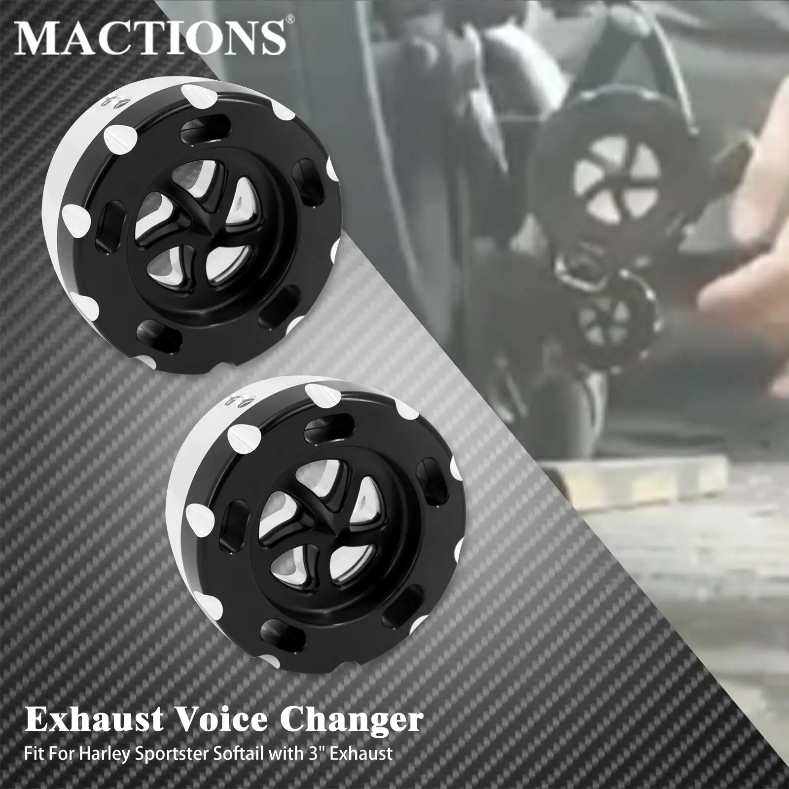 Motorcycle3ExhaustSoundChangerPipeMufflerSilencerForHarleySportsterXL88372Softail