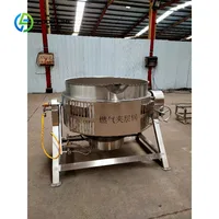Marmite industrielle électrique à double enveloppe de 50-1000L, cuve de cuisson inclinable pour confitures, sauces, viandes, personnalisable, vente en gros FL 4