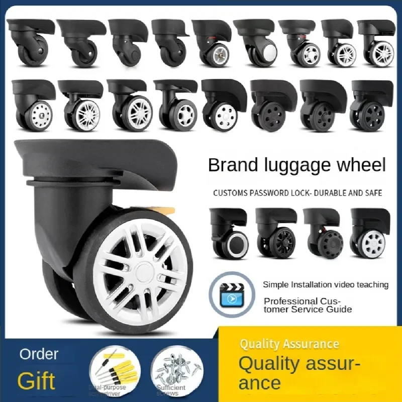 Trolley Suitcase Universal Wheel Accessories Suitcase Replacement Roller Parts Luggage Wheel Replacement Maintenance Universal P cloth box repair load bearing wheel suitcase universal wheel accessories wheel trolley box wheel silent wheel maintenance roller