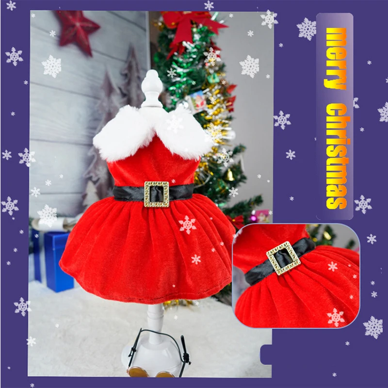 Pet Christmas Party Dresses for Cat and Small Dogs 5