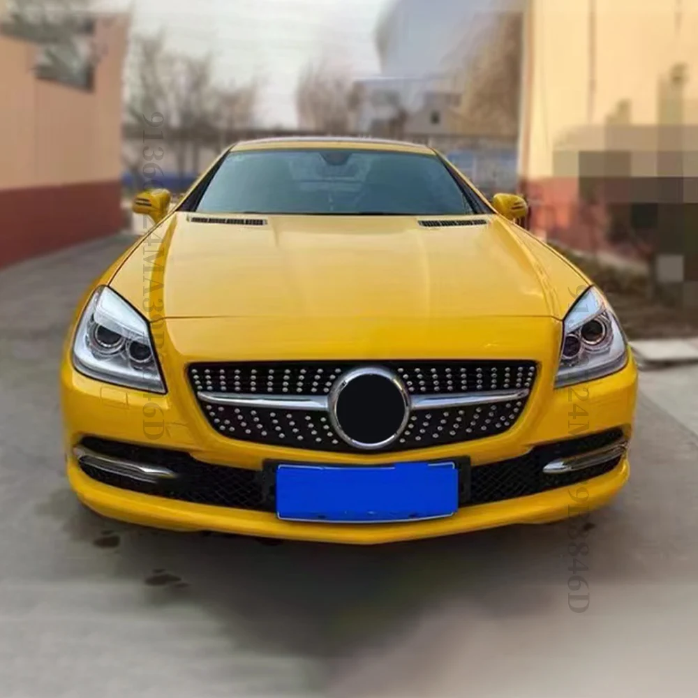 메르세데스 R172 SLK 2011-2015 다이아몬드 GT 엔진 후드 메쉬 라디에이터 그릴 바디 키트 프론트 그릴 범퍼 그릴에 적합