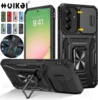 Case For Samsung Galaxy A56 5G Samsung A36 A55 A35 Slide Camera Stand Armor Shockproof Antifall Protection Kickstand Phone Cover 1