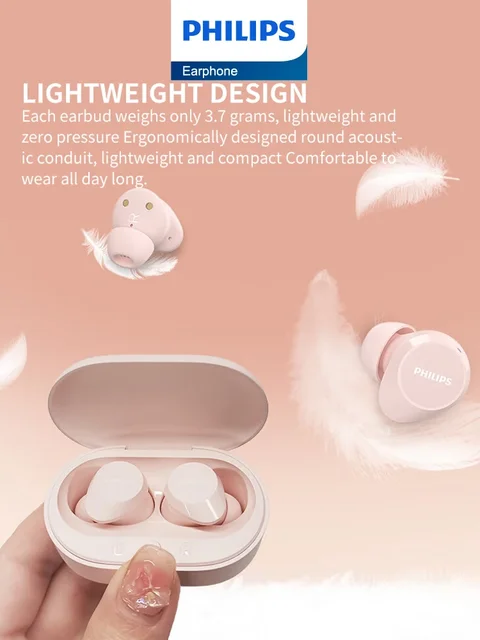 Philips TAT1209 Mini Earphone Wireless Bluetooth 5.3 Headphone HiFi Stereo HD Microphone Call Headset iPhone Android Universal 6