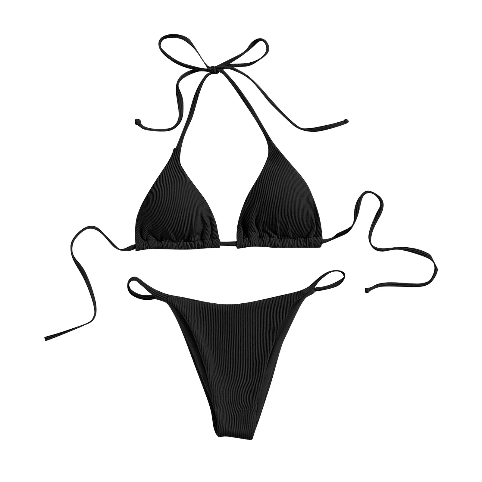 

Женское сексуальное однотонное бикини с разрезом и накладками на груди, без стального бюстгальтера, купальник, 2024 д baño