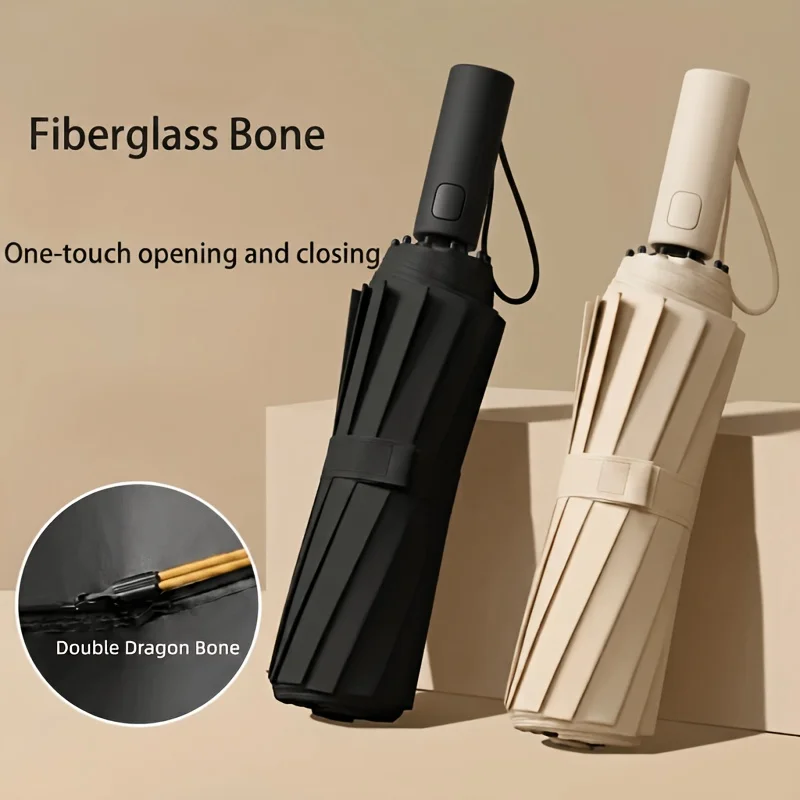 Advanced Wind-Resistant Automatic Folding Umbrella with UV Protection