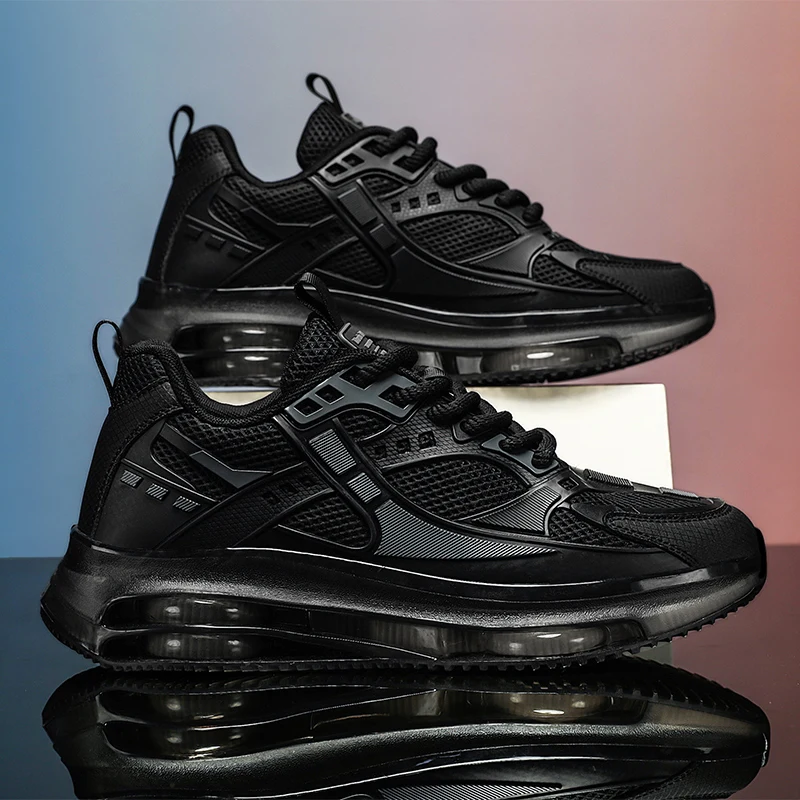 Men's Casual, Comfortable and Fashionable Sports Running Shoes - Shock-Absorbing, Stable and Lightweight Soles, Fashionable Design, Fitness Jogging Casual Shoes, All-Season Comfortable Sports Training Shoes, Soft Lining