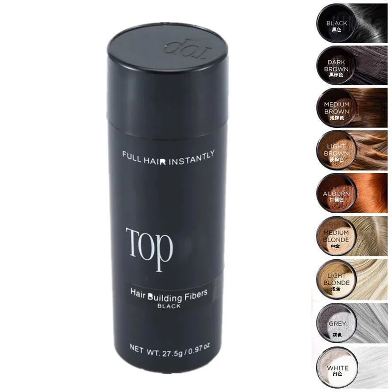 9 Color Hair Fibers Keratin Thickening Spray Hair Building Fiber Poudre 27.5g Instant Regrowth Powders Loss Conceale hair building powder hair building fibers