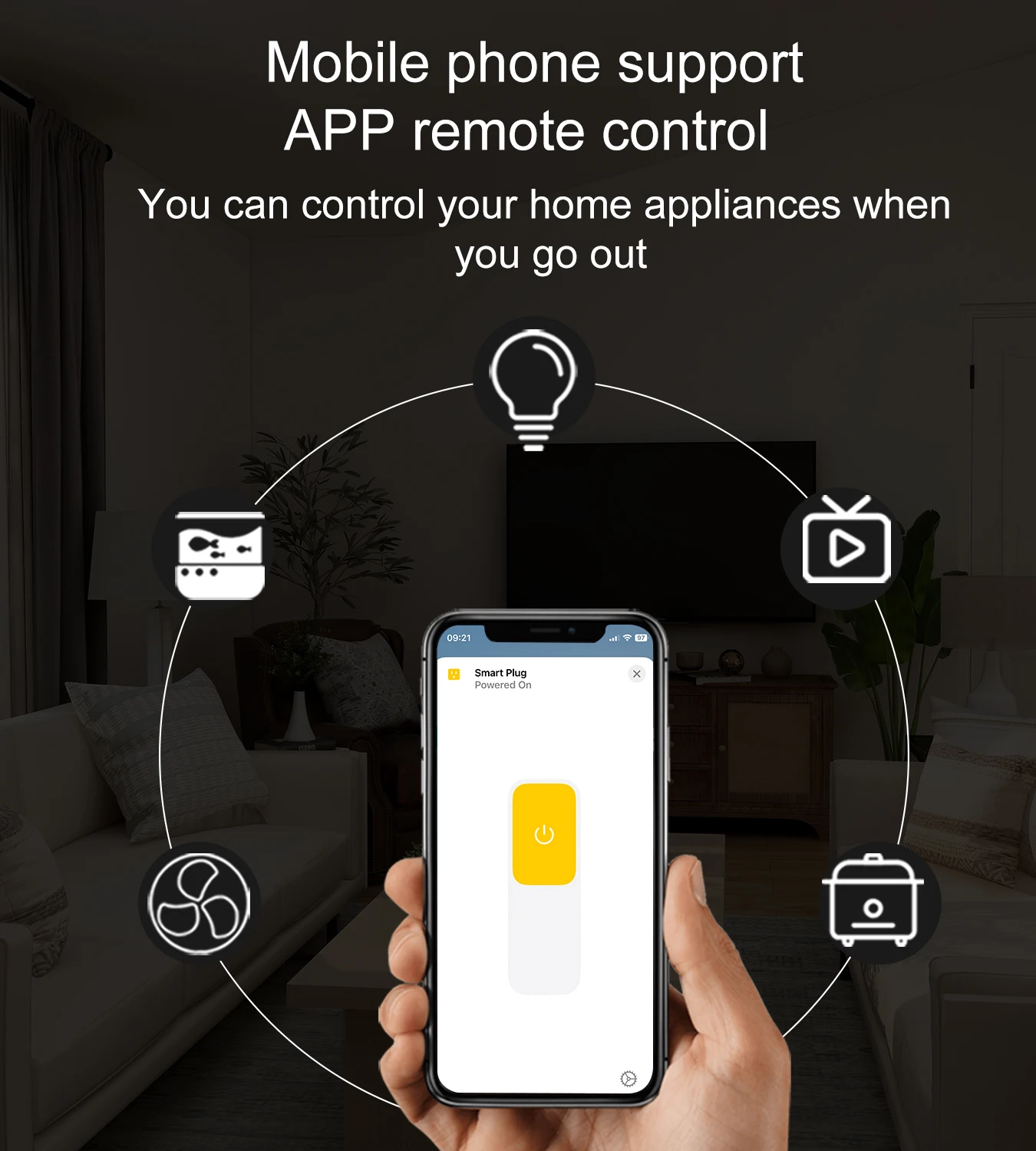 Tuya WiFi US Round 10A Smart Plug, APP Remote Voice Control, Timer Countdown Function, Works with Alexa Google Home image 6