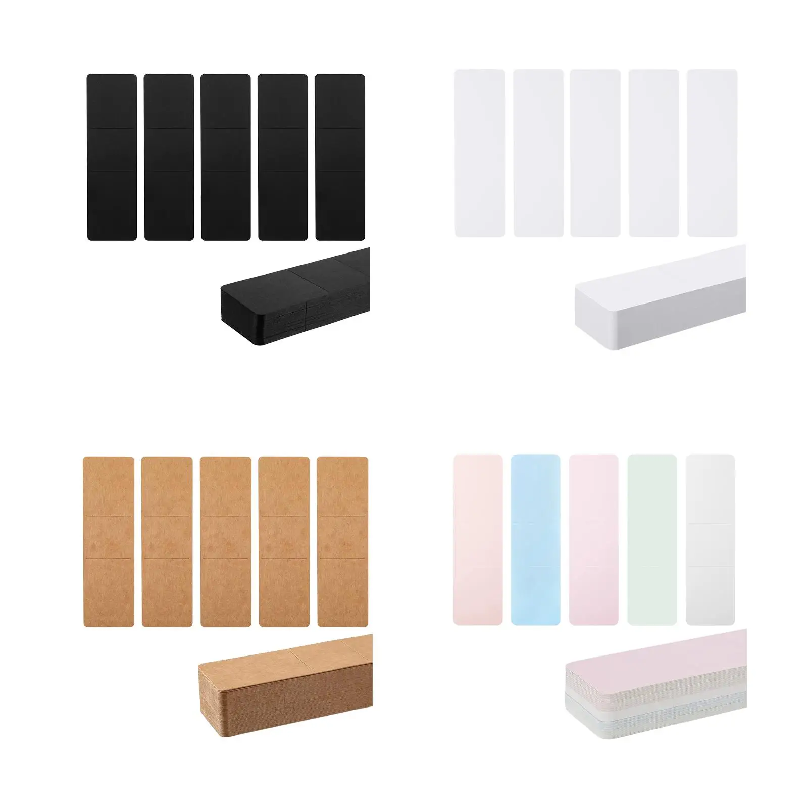 

50pcs Bookmark Sleeves Display Labels Organizer Crafts Kraft Bookmark Holder Reading Book Markers for Packaging Supplies Decor