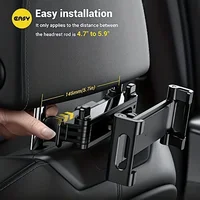 Telescopic Car Rear Pillow Phone Holder Tablet Rotating Holder Car Back Seat Stand Headrest Bracket Universal Mount Accessories 2