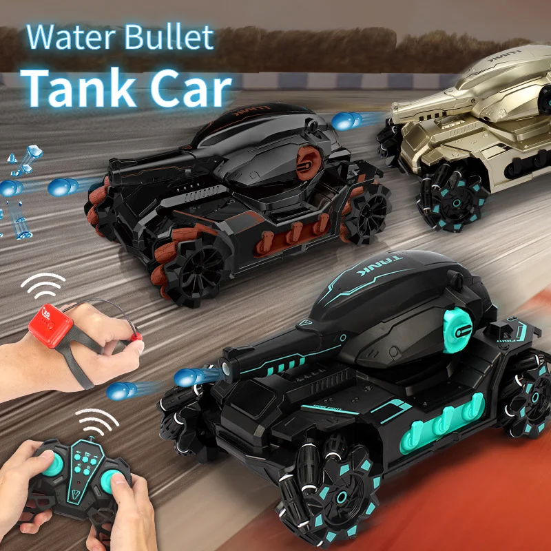 RC Car Big Size 4WD Tank RC Toy Water Bomb Shooting Competitive Gesture Controlled Tank Remote Control Drift Car Adult Kids Toys 2
