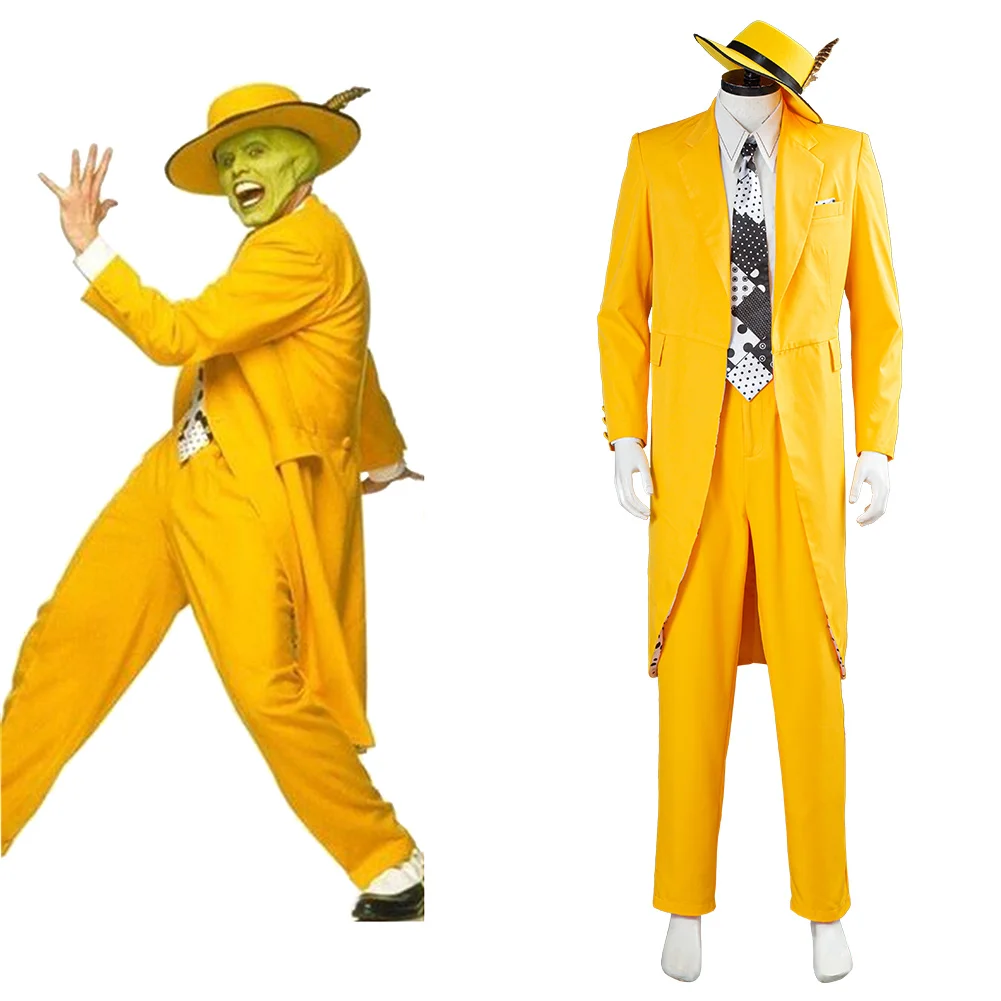 MovietvTheMaskJimCarreyCosplayCostumesSetUnisexAdultYellow