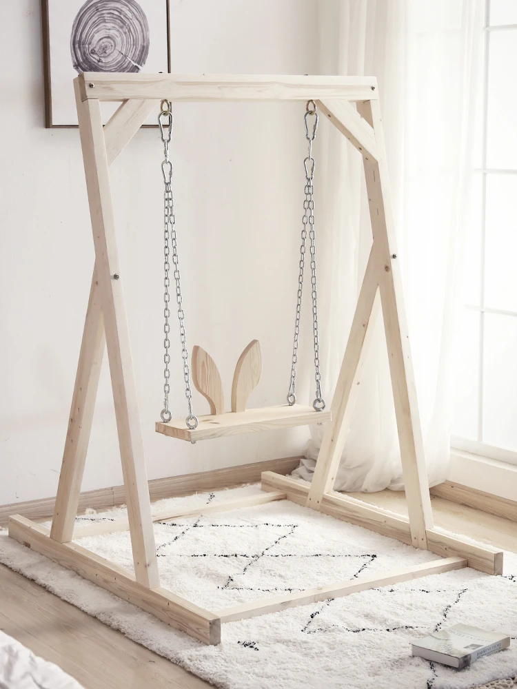 

Деревянное кресло-качалка для домашней комнаты, подвесное кресло с одной сеткой в стиле знаменитостей, качели для взрослых, для гостиной, деревянное сиденье