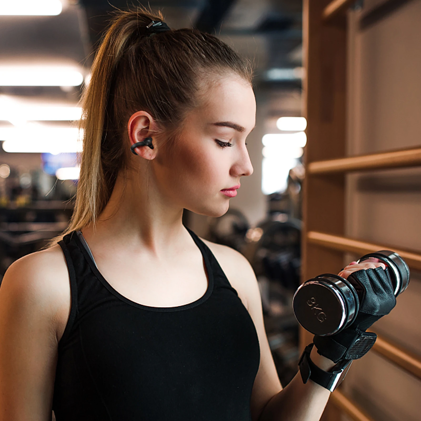 Auriculares inalámbricos deportivos con Bluetooth, audífonos con Clip para  la oreja, cómodos para ciclismo, conducción y caminar - AliExpress
