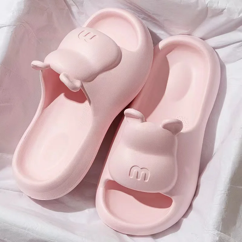 Summer Slippers Bathroom Platform Non-Slip Home Bear Cartoon Flip Flops Beach Women Slipper Sandals Slides Indoor Outdoor Sandal — view 4