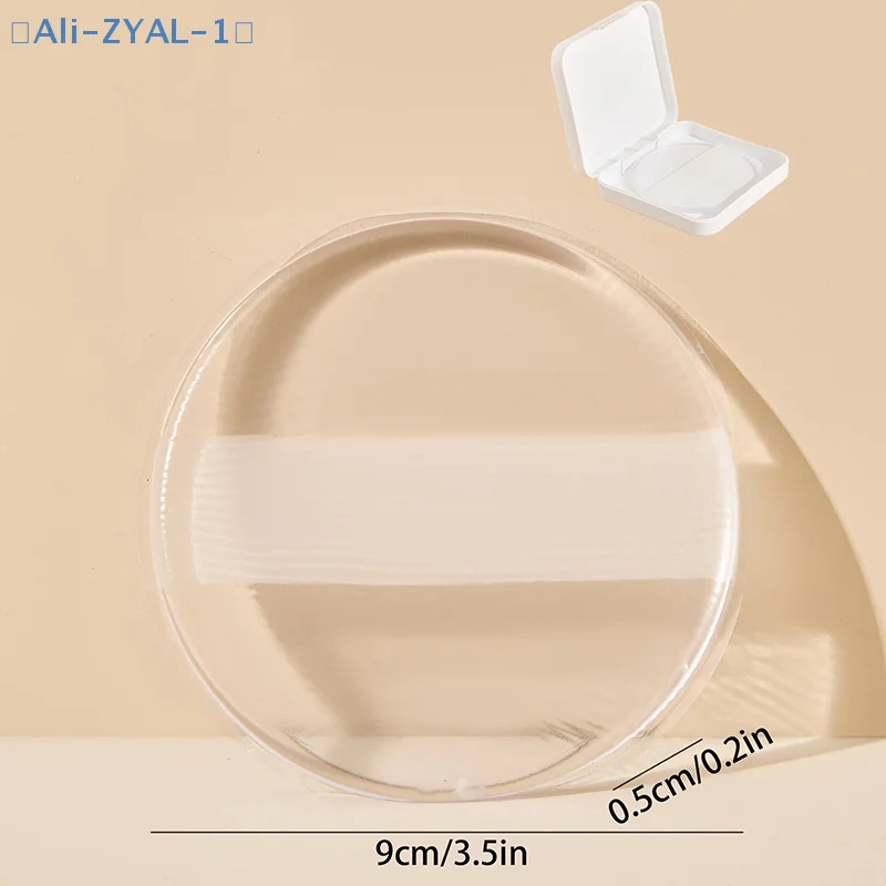 【ZYAL-1】실리콘 젤 파우더 퍼프 스펀지 바디 로션, 페이스 파운데이션용 투명 파우더 퍼프 어플리케이터