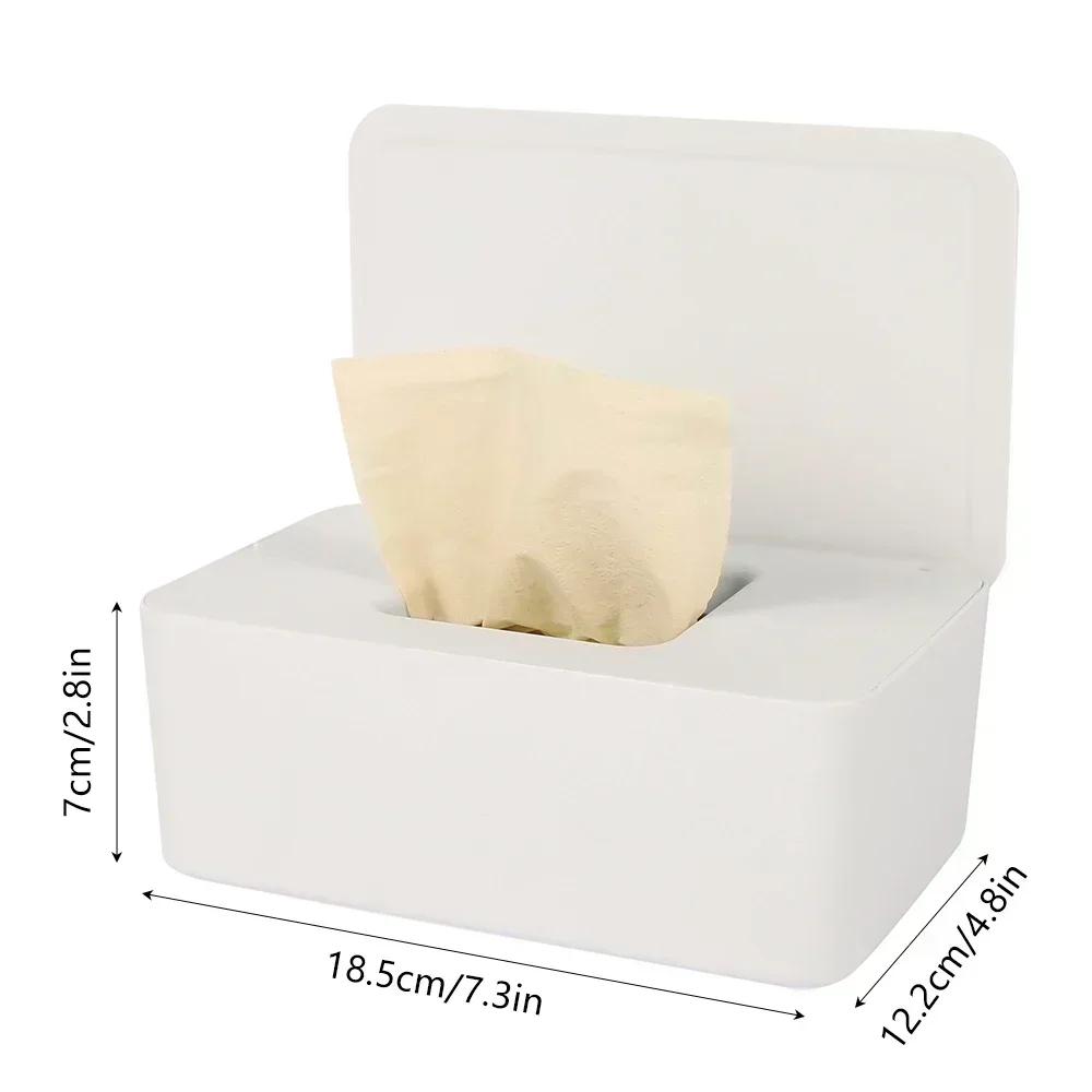 Wet Tissue Box with Lid Dustproof Baby Nappy Wet Tissue Storage Holder Dispenser for Home Car Office Paper Tissue Organizer 6