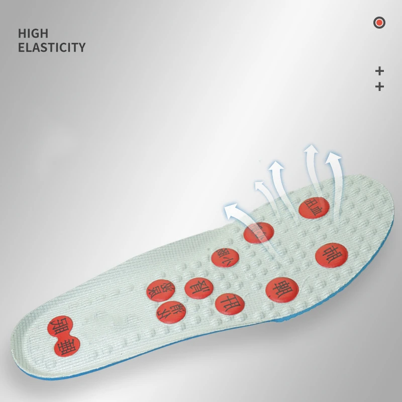 Breathable Stretch Deodorant Running Cushion Massage Insoles For Feet Man Women Insoles For Foot Acupressure Shoe Pads