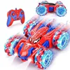Spider Remote Control Car 2.4Ghz 360° Rotating Double Sided RC Stunt Cars with Headlights,Rechargeable 4WD Off Road Drift Toys 1