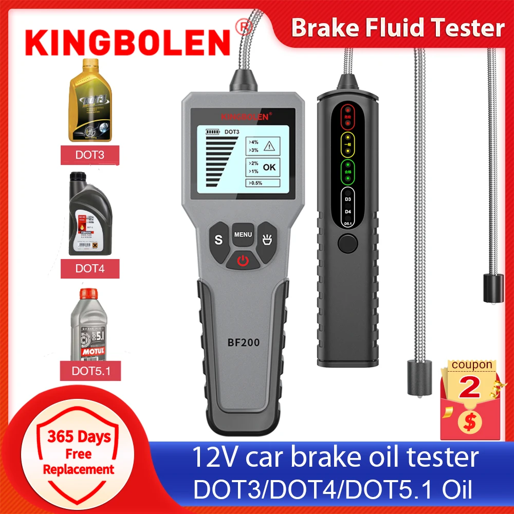 Auto Car Brake Fluid Inspection Tester Digital Oil Tester with LCD Screen for DOT3 DOT4 DOT5 Qii lu 3451L Universal Car Brake Fluid Tester 