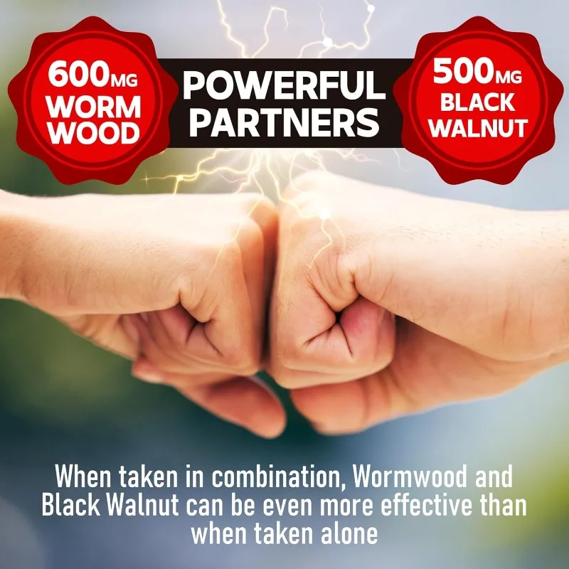 Wormwood Capsules 1500mg containing Black Walnut and Clove 5 Se695d0637ba34b8eb79875467b372e99n