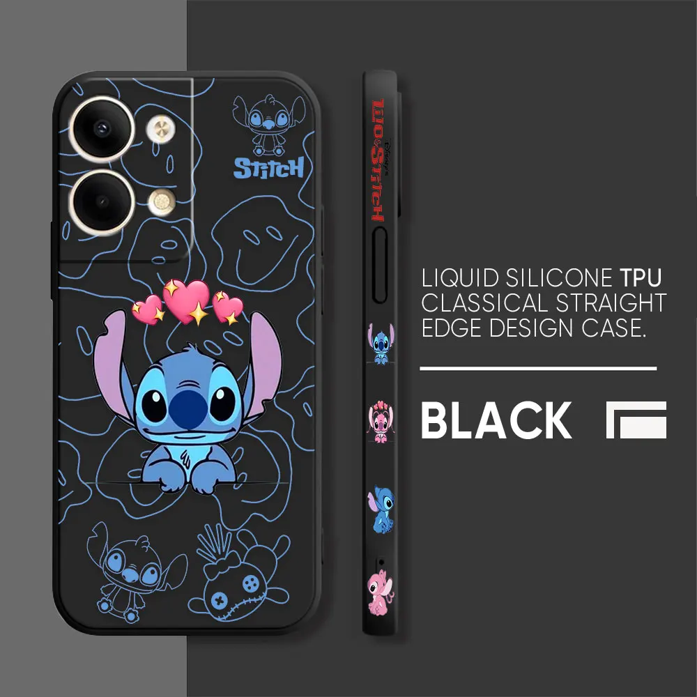 thumbnail image 1 of Case For OPPO RENO 8 7 9 6 7SE 5 4 4SE 4 3 4G 5G PRO PLUS Colour Simple Liquid Silicone Case Lilo And Stitch Angel Couple, 1 of 5