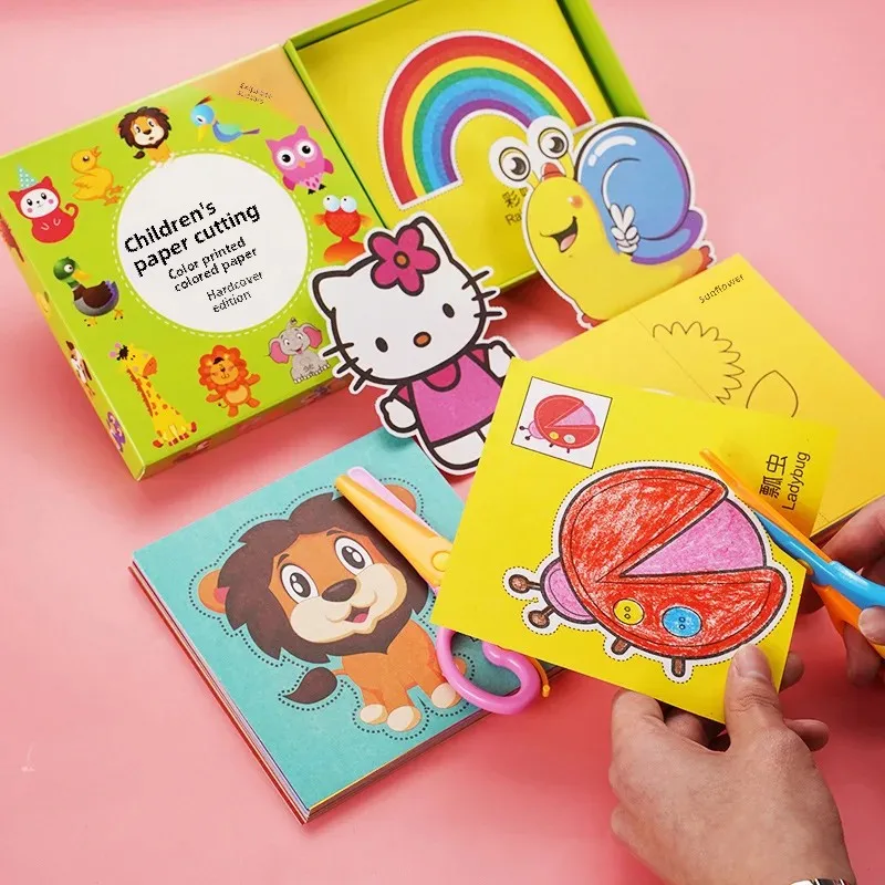 Children's Paper Cutting Gift Box Handmade Early Education Toys Baby Intelligence Enhancement Preschool Gifts Craft Materials
