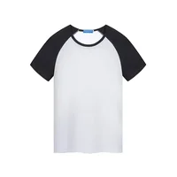 Sublimation Blank T-shirt Modal Raglan Solid Color Round Neck Short Sleeve Advertising Cultural Shirt Summer Clothing 1