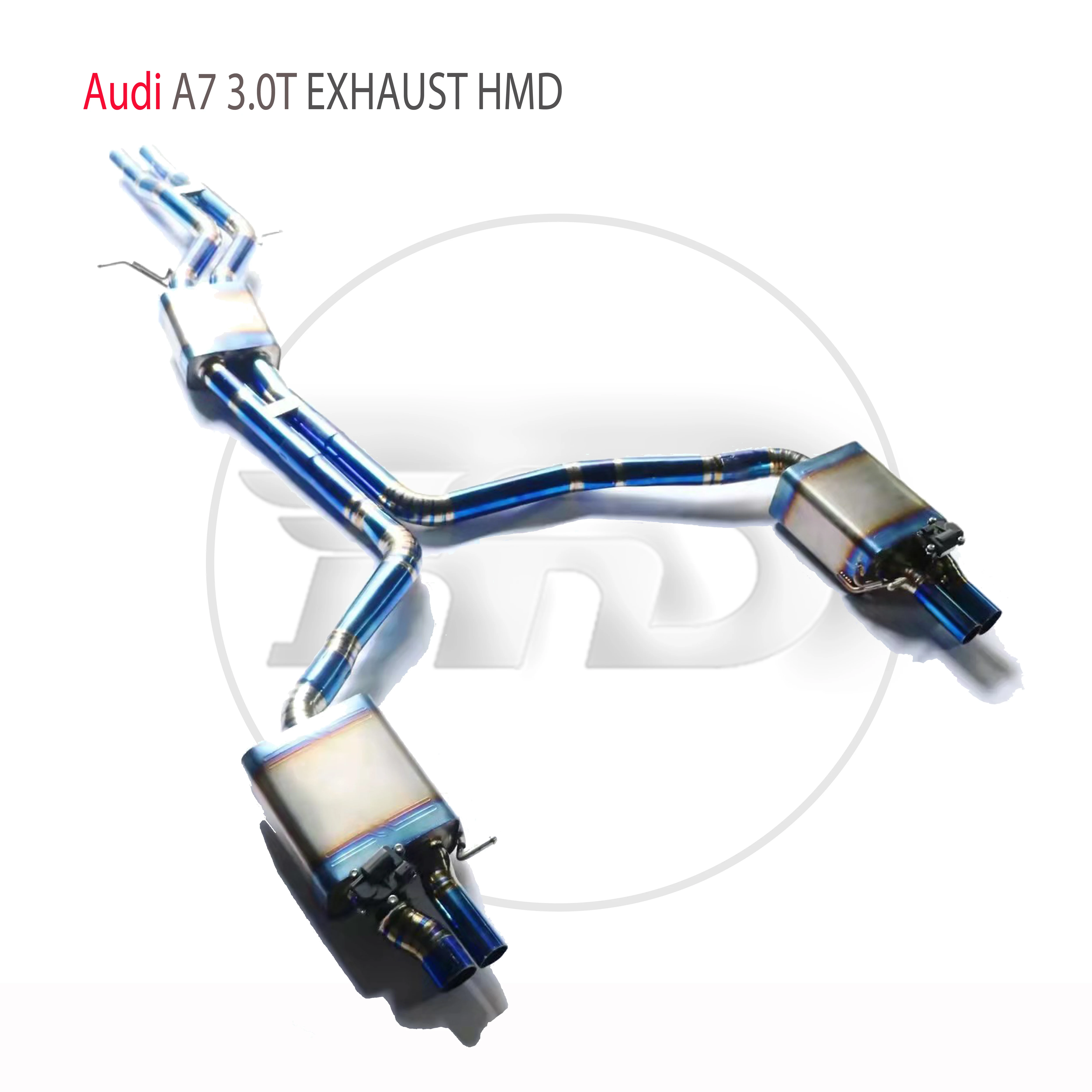 

HMD Titanium Alloy Exhaust System is Suitable For Audi A6 A7 3.0T Auto Modification Electronic Valve Catback Pipe