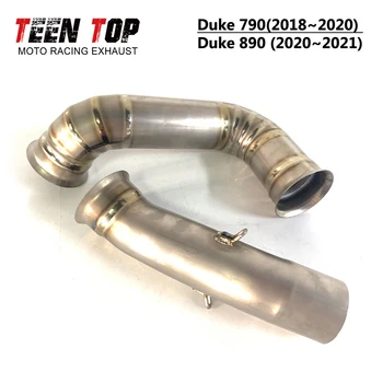 Motorcycle Exhaust Muffler Titanium Alloy Midle Link Pipe For KTM Duke 790 Duke 890 2018 2019 2020 2021 Escape Moto Connect Tube