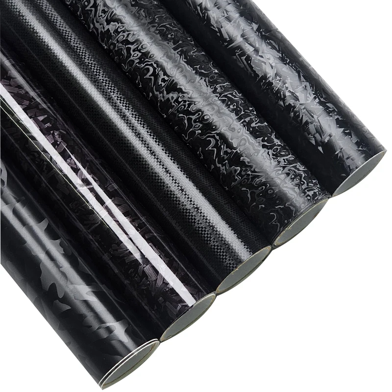 Cosmic Hex Black Carbon Fiber Vinyl Wrap for Vehicle Interior & Exterior