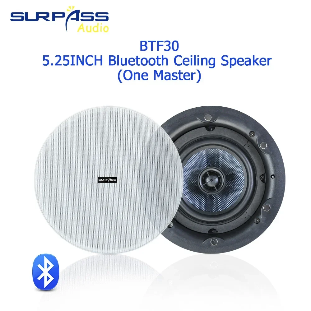 Bluetooth speaker 5.25inch, waterproof, active coaxial, ceiling, for wall installation