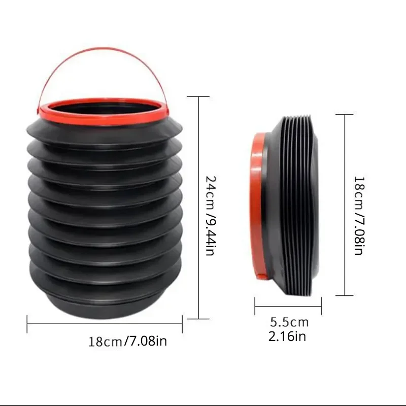 New Portable Foldable Car Trash Bin Outdoor Fishing Bucket Trash Can 4L Mini Multifunction Storage Bucket Car Trash Can