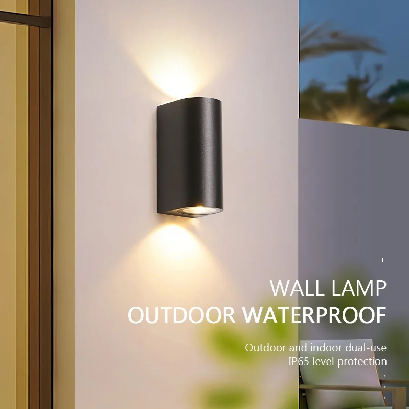 Waterproof LED Outdoor Wall Lamp IP65GU10 Upper Lower Lighting Porch Garden Lamp Indoor Bedroom Bedside Home Decor wall light