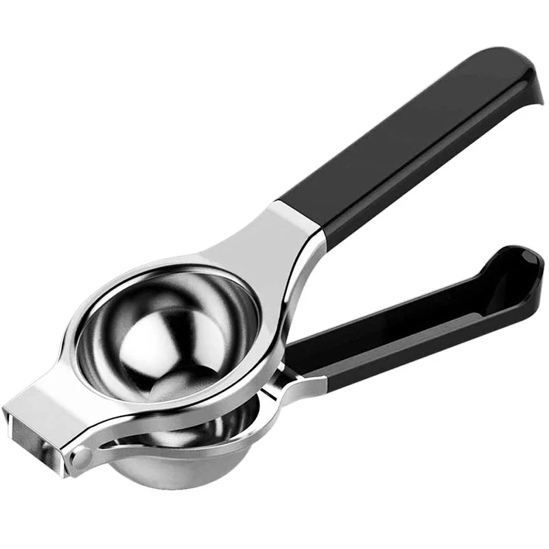 Lemon Squeezer Stainless Steel Manual Lemon Juicer Lime Squeezer Press High Strength Silicone Handle