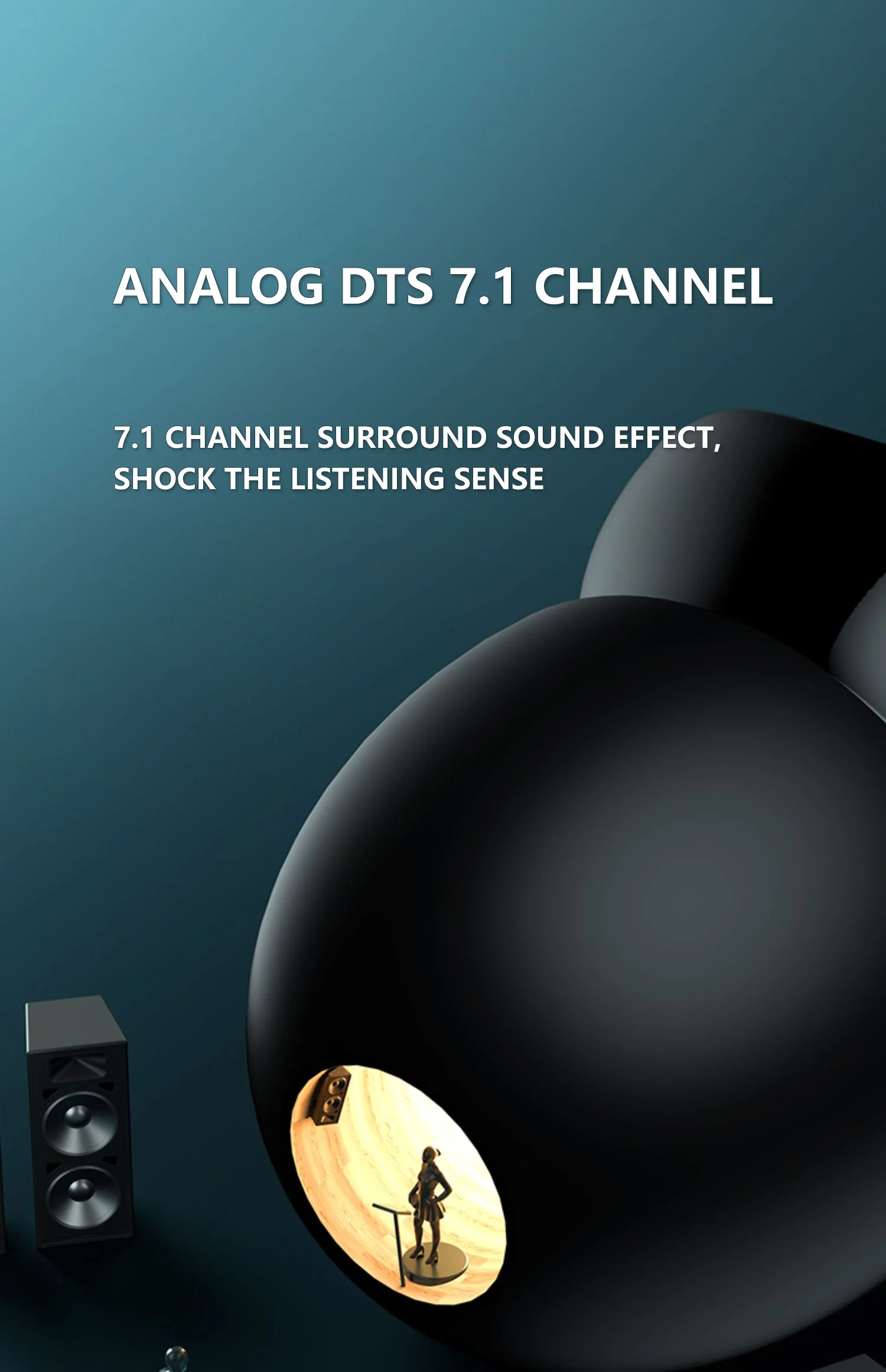 Type C DAC Wired Headset Bass Stereo Sport Music Earphones With