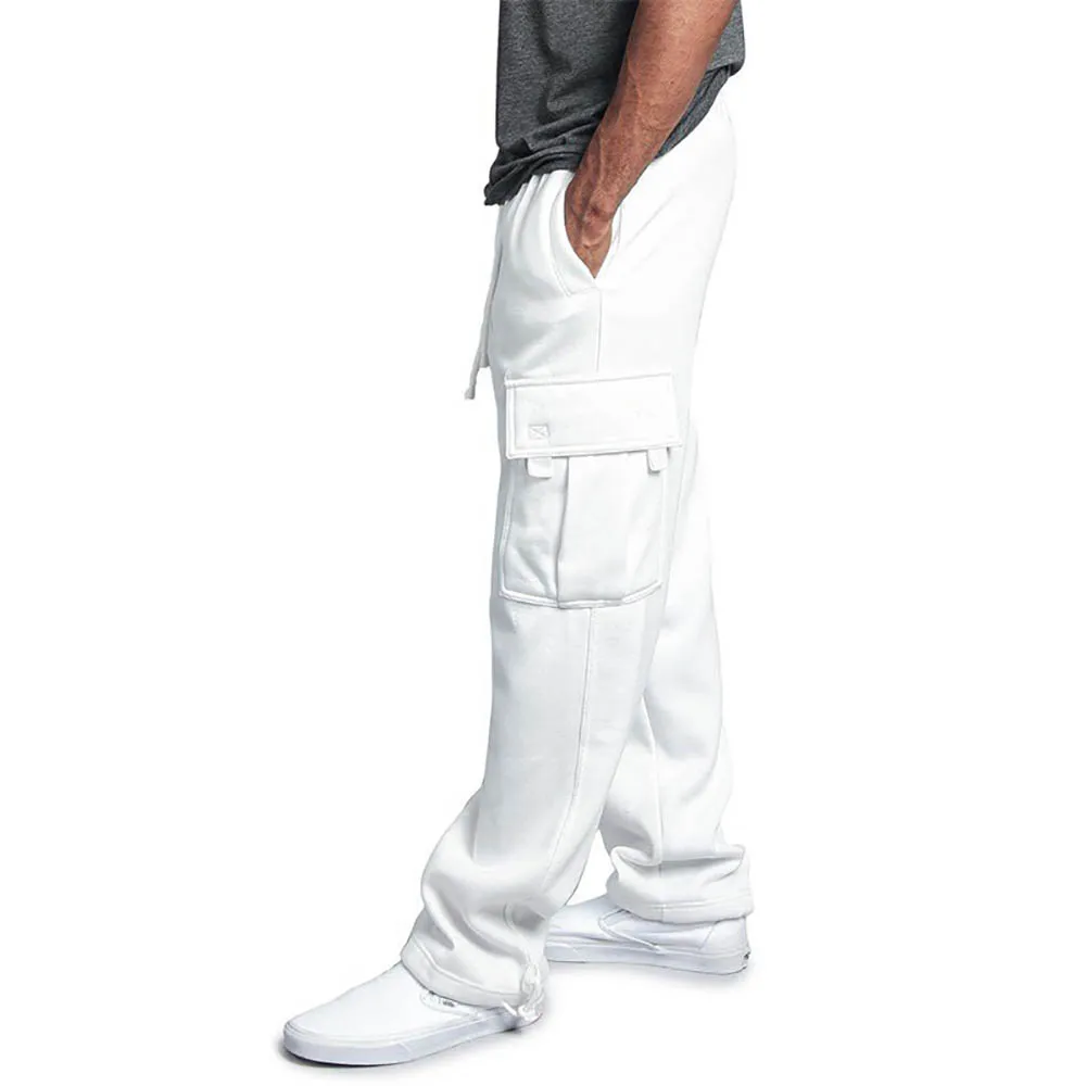 Men Casual Pants Spring Autumn Cargo Jogger Pants Hip Hop Streetwear Trousers Multi Pocket Solid Overalls Loose Male_voghion.com