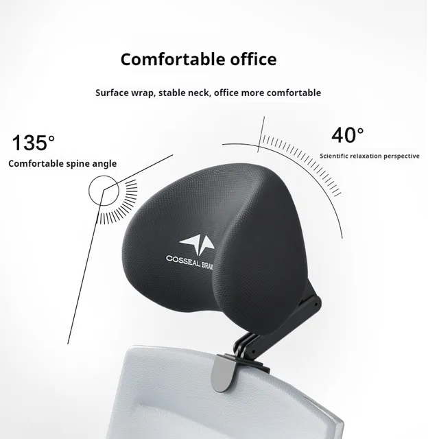 New Office Chair Adjustable Headrest Ergonomically Designed Retractable bracket Pillow Waist Protection Cushion Comfortable Rest 3