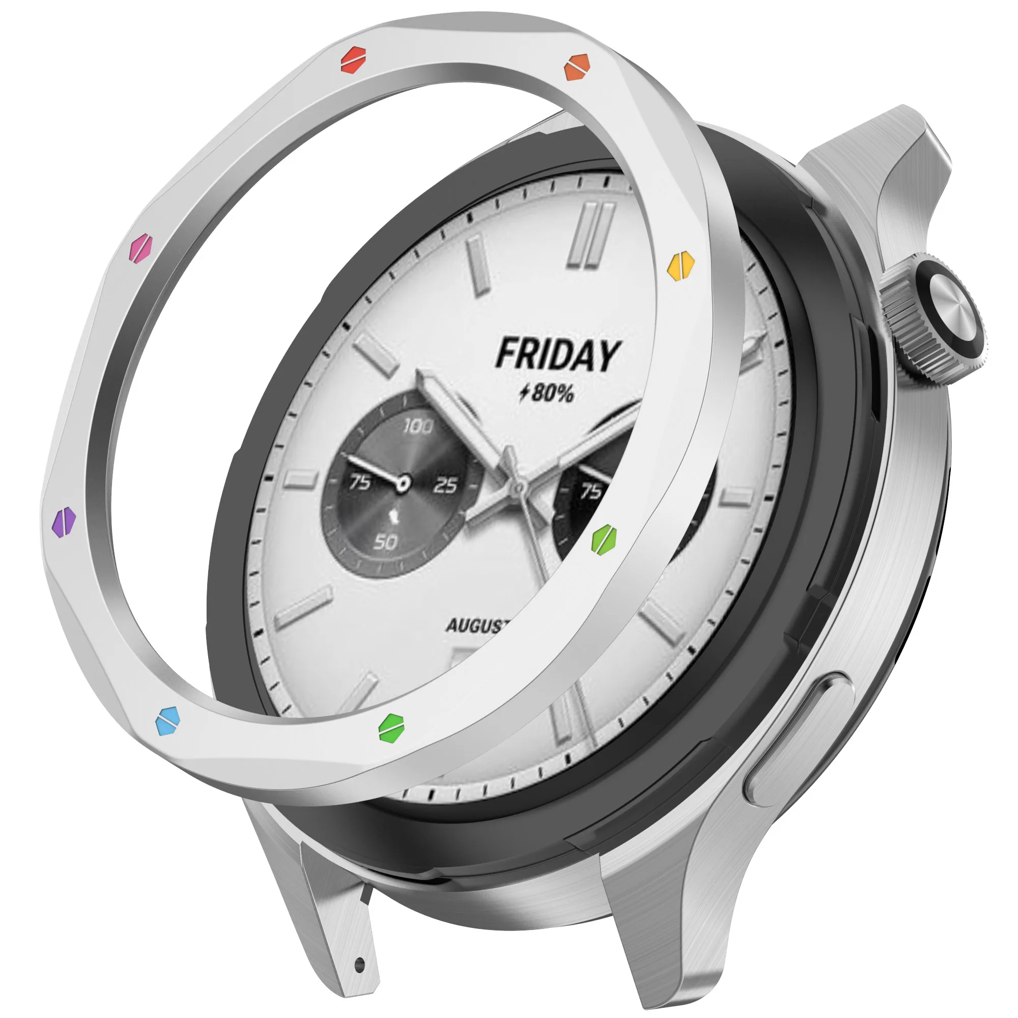 Premium Metal Bezel Ring with Tempered Screen Protector